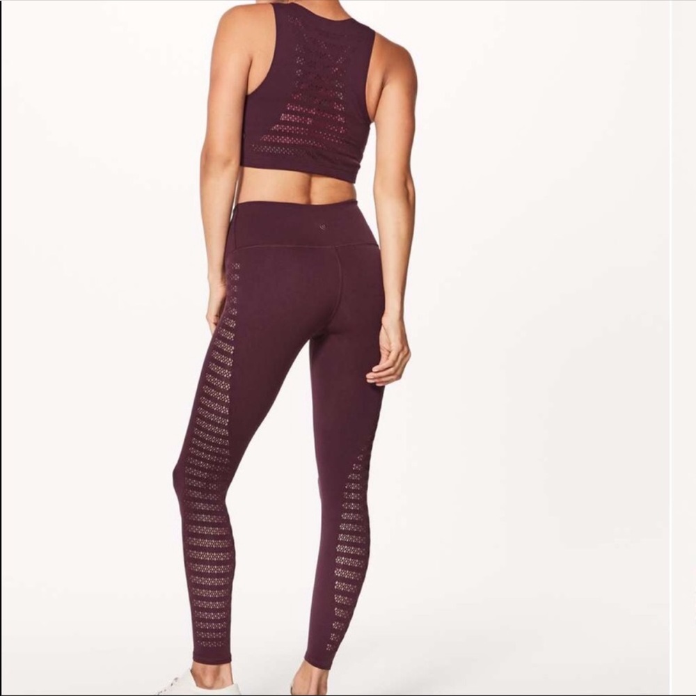 New LULULEMON reveal tights dark adobe wine 10 - Picture 3 of 8